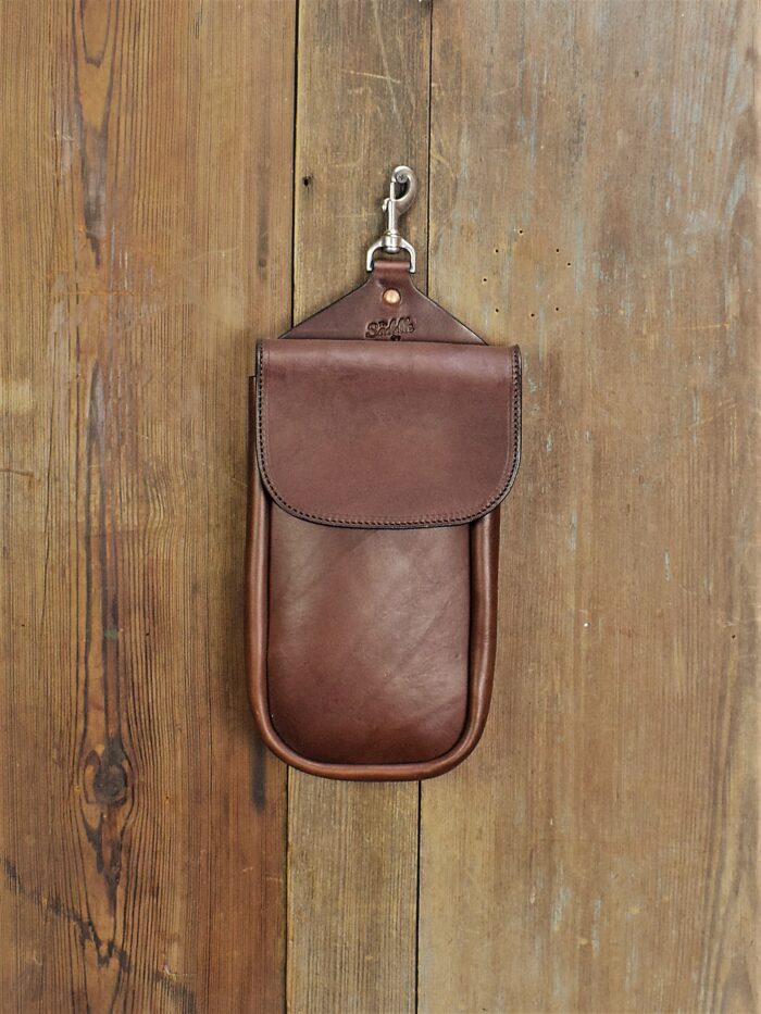 Large Single Saddle Bag Rich Brown, Stainless