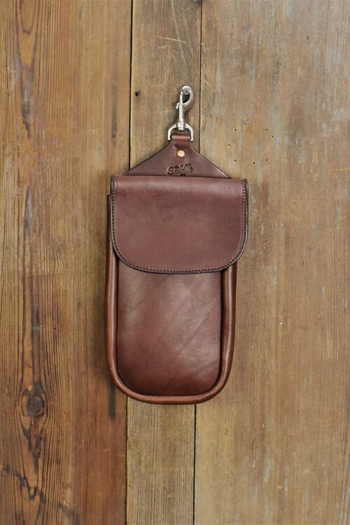 Large Single Saddle Bag Rich Brown, Stainless